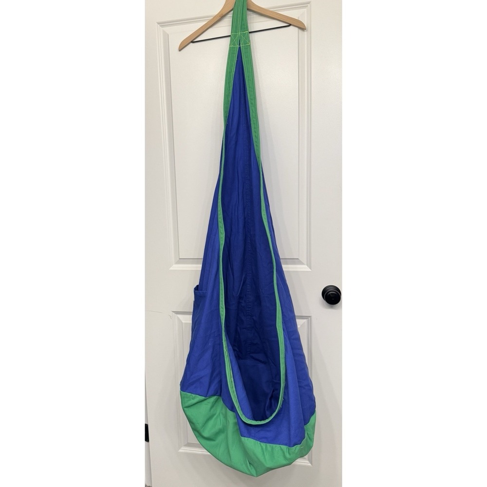 Appomattox Kids Sensory Hanging Pod Swing Blue Green Carabiner Insert